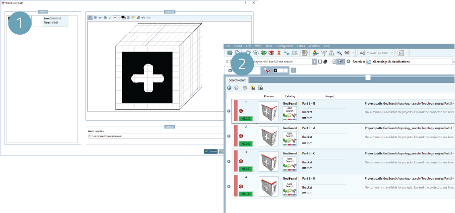 PARTsolutions 3D Sketch Search